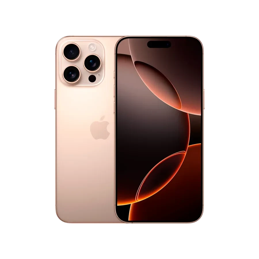گوشی اپل iPhone 16 Pro Max Titanium Desert | 256 گیگابایت دو سیم رجیستر باتری 90 (استوک جعبه اصلی)